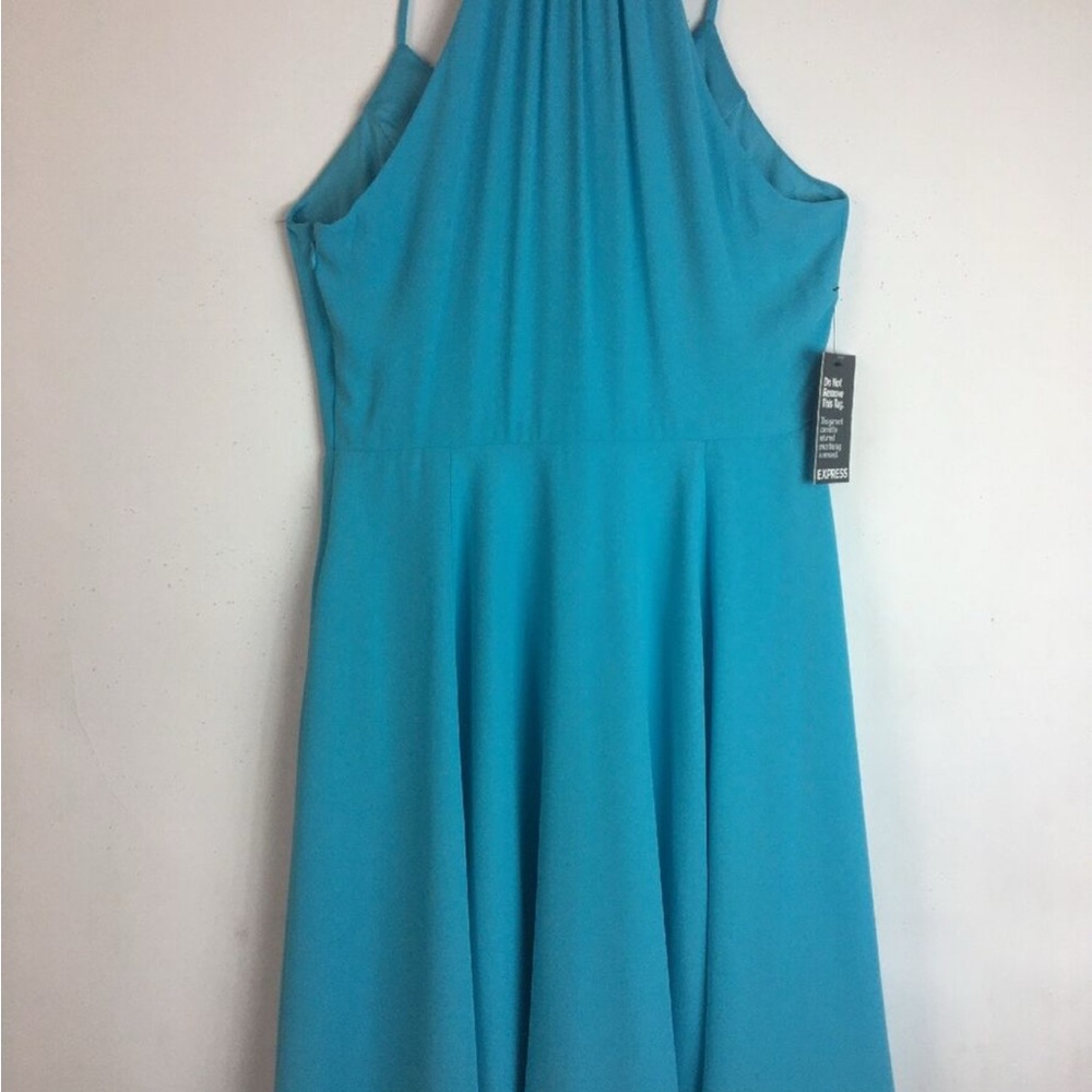 Elegant Blue Sleeveless Dress